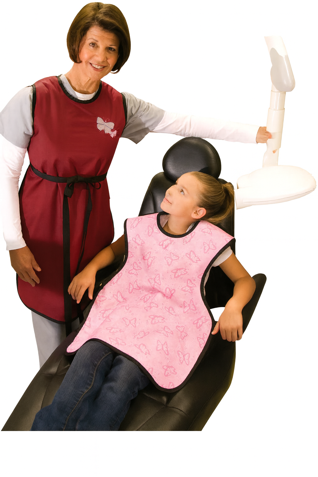 סינר העופרת תוצרת ארצות הברית, להגנה על מטופלים מבוגרים וילדים במהלך צילומי רנטגן דנטליים